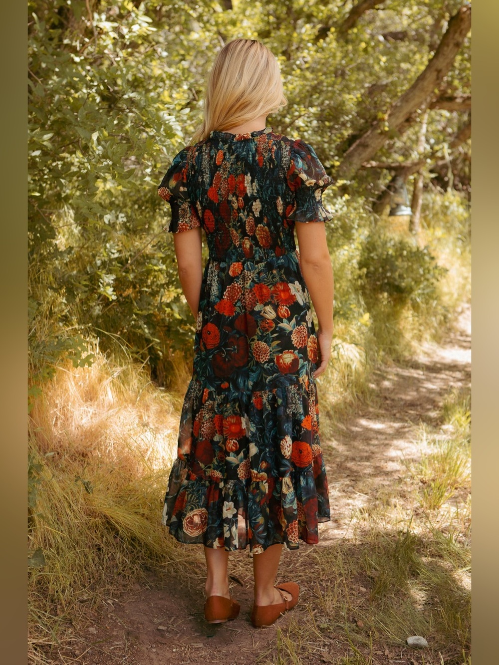 Ivy City Co. Cordelia Dress in Moody Floral, Size Small - Picture 4 of 14